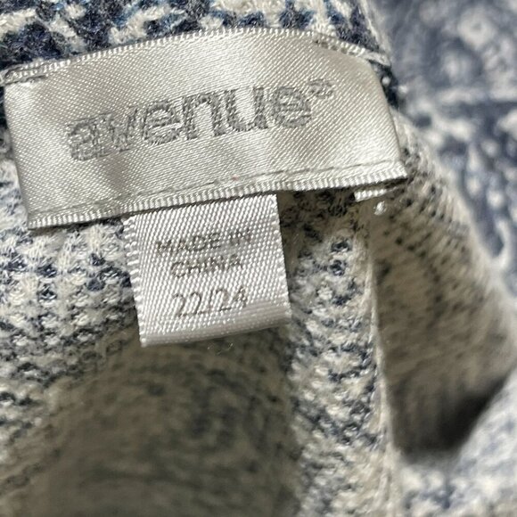 Set of 2 Avenue Tunic Top Waffle V-Neck Long Sleeve Size 22/24 Blue Green Gray - Picture 9 of 10